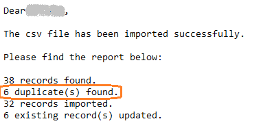 import report email