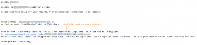 subscription activation